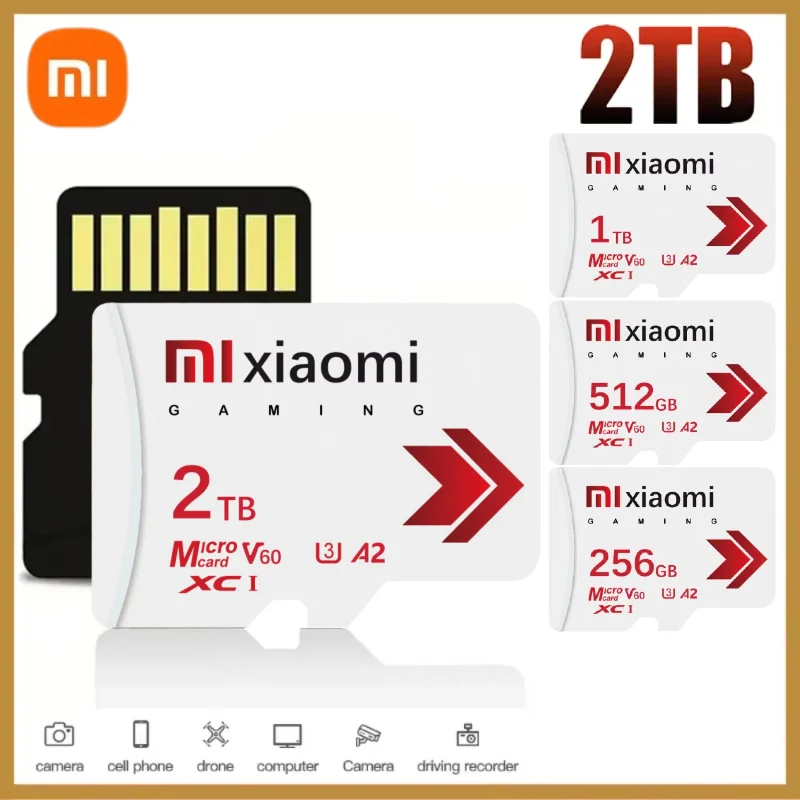 Оригинальная высокоскоростная карта памяти XIAOMI Micro TF/SD 256 ГБ 512 64 1 ТБ 2 U3 A1 Class 10 SD