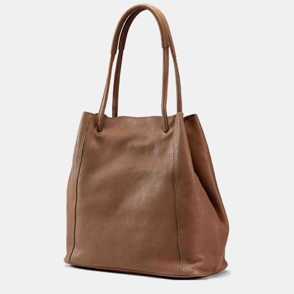 Motingsome Retro Genuine Leather Bucket Bag Luxury Women's Leather Handbags Free Shipping New In Handbag Vintage Bucket Bag 2023