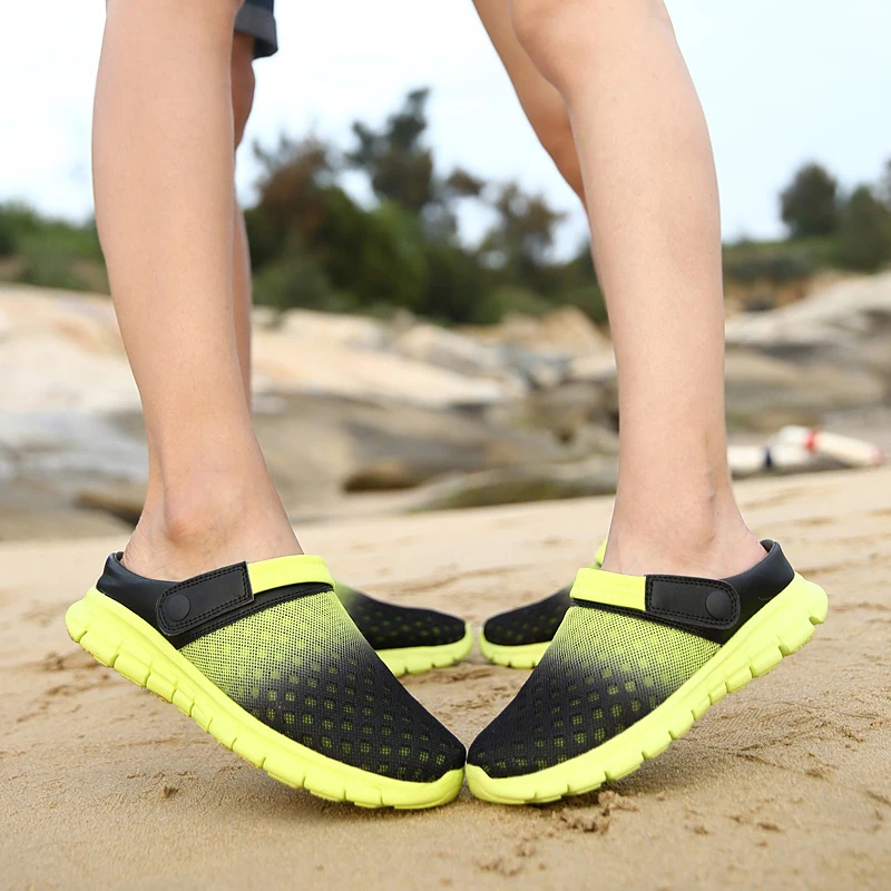 

Casual Mens Womens Mesh Shoes Men Sandals Beach Slippers Clogs Male Sneaker Clog Couples Zuecos Sandalias Zapatos Hombre