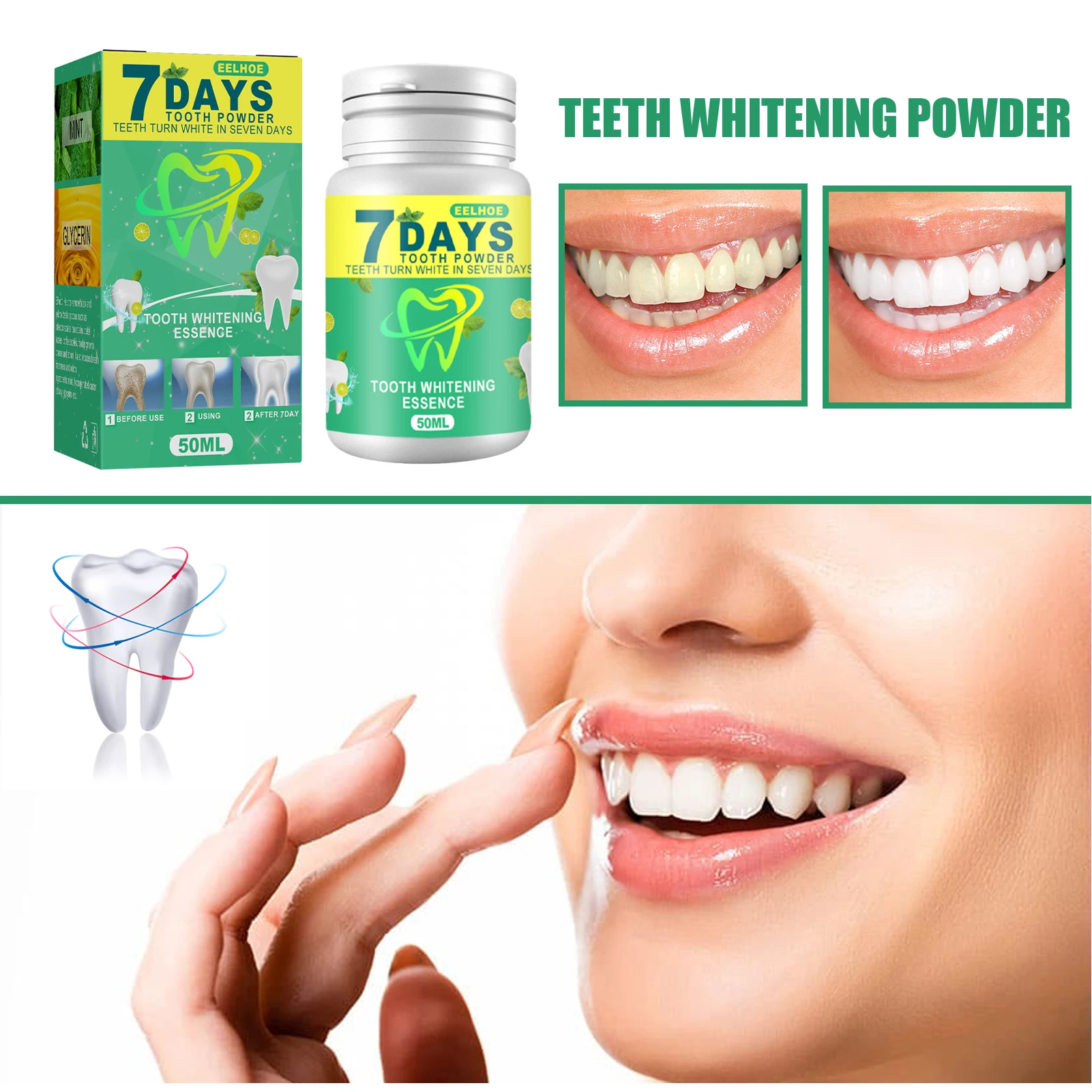 

Teeth Whitening Essence Powder Clean Oral Hygiene Whiten Teeth Remove Plaque Stains Fresh Breath Oral Hygiene Dental Tools