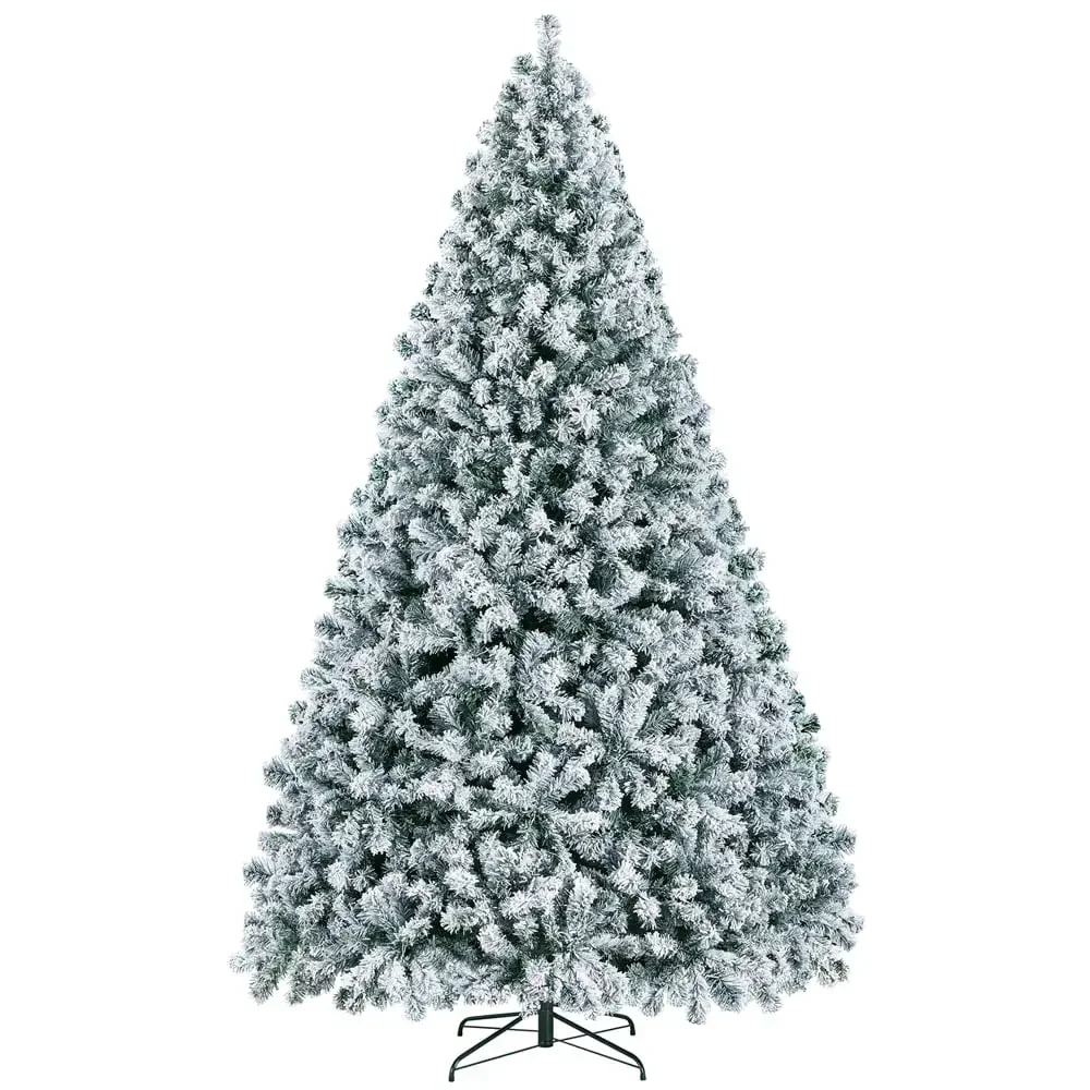 

SmileMart 4.5 Pre-lit Flocked Christmas Tree with Warm Lights, Frosted White