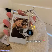 Kawaii Acrylic Transparent 3 inch Kpop Photocard Photo Protector Holder Card Idol Photo Sleeves Stationery