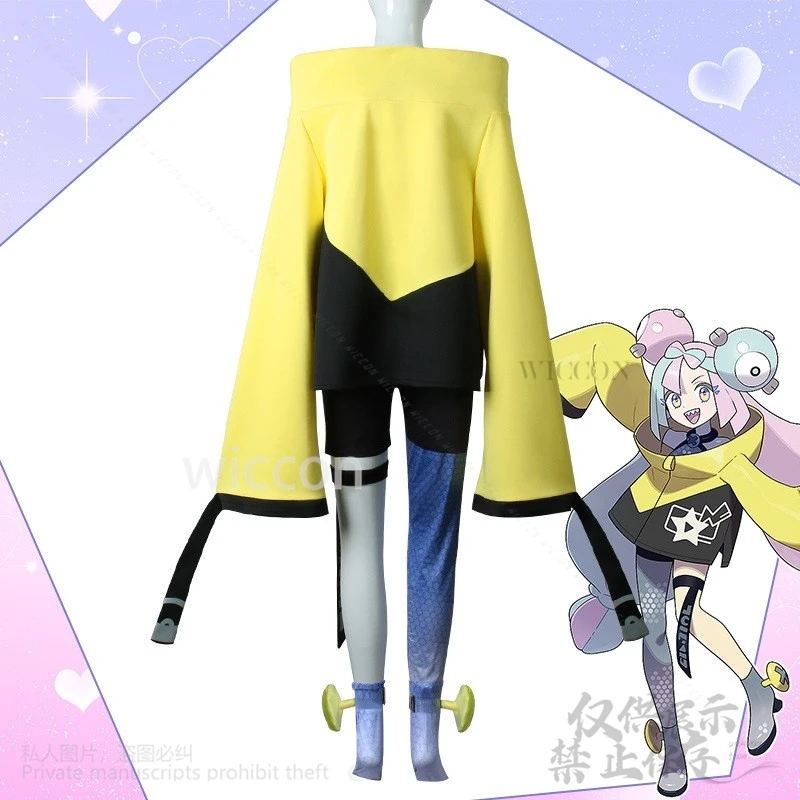 Аниме игра Pokkmonn косплей Лоно Алый Фиолетовый костюм пальто головной убор