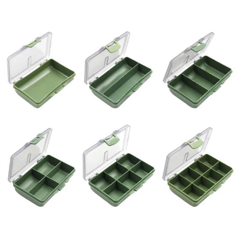 

1-8 Compartment Small Storage Box Flying Fishing Tackle Box Fishing Spoon Box