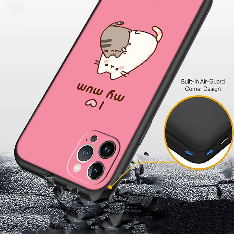 BD28 P-Pusheens Cat Новый чехол для телефона Xiaomi Mi POCO C50 C51 C55 C65 X6 F6 F5 M6 C75 A1 A2 A3 5X 6X Lite Pro