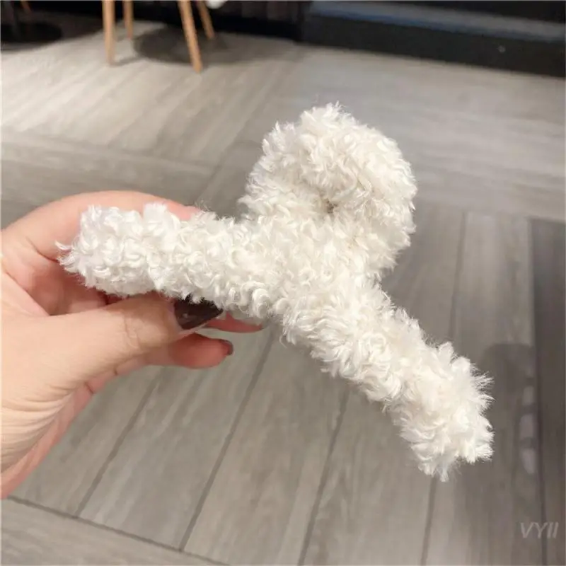 Заколка для волос из овечьей шерсти мягкая и удобная квадратная заколка с ворсом