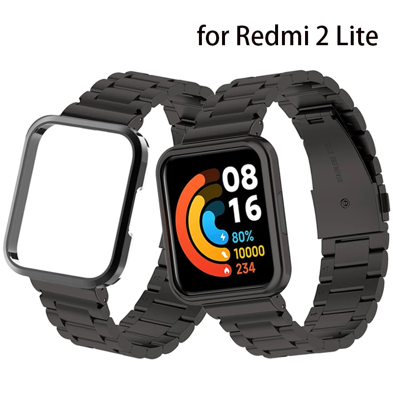 

Metal Strap Case protector For Redmi Watch 2 Lite Smart Watch Stainless steel Bracelet for Xiaomi Watch Lite Cover bumper frame