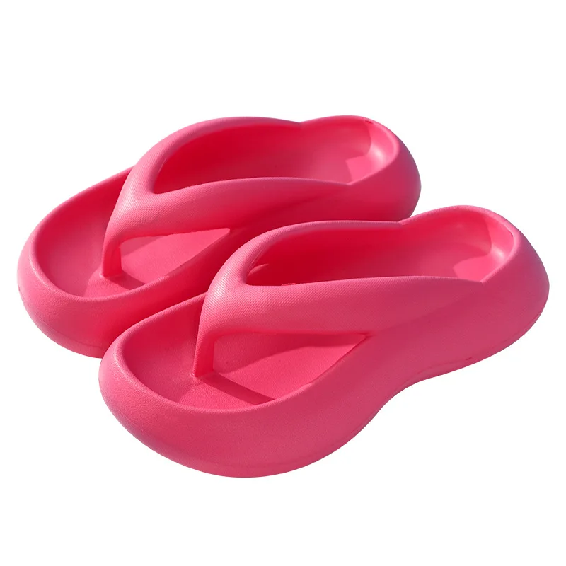 New Summer Women's Thick-Soled Slippers for Outdoor Wear with Casual Cool Comfortable Feeling EVA Flip-flops