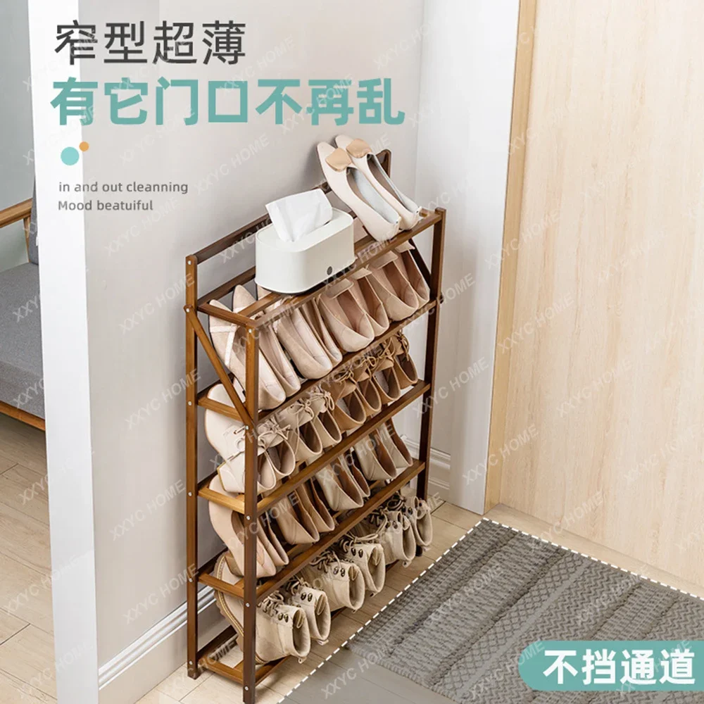 Бамбуковые шкафы для обуви тонкие и оригинальные в минималистическом