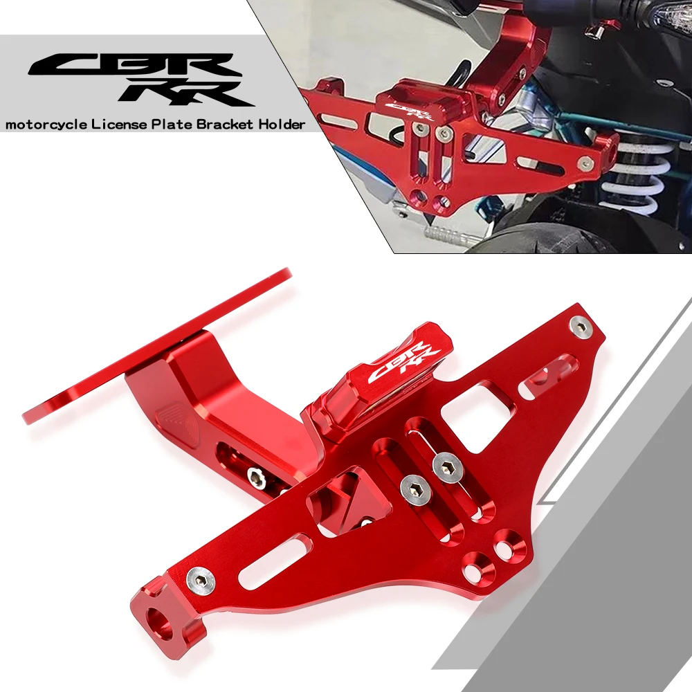 

Adjustable Tail Tidy Rear License Plate Holder With Led Light For Honda CBR 125RR 250RR 300RR 400RR 600RR Motorcycle Universal