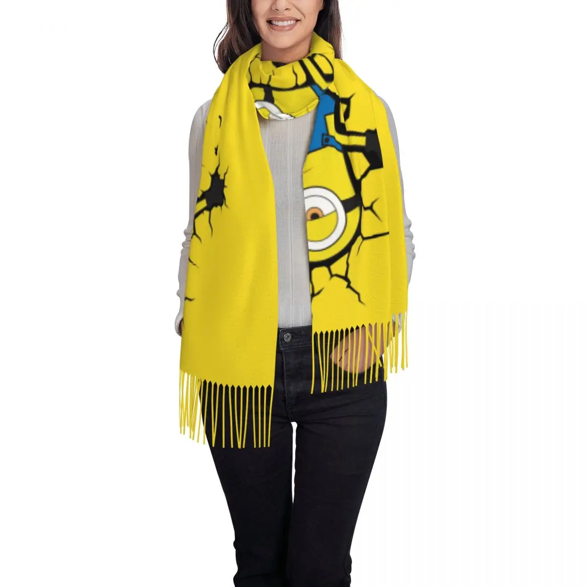 Пользовательские Миньоны сломались стены фотообои зимние женские шарфы