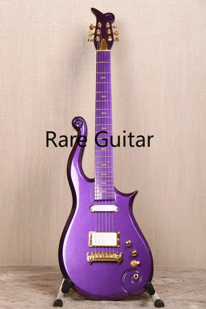 

Rhxflame Custom Prince Cloud Metallic Purple Guitar Alder Body, Maple Neck, Gold Truss Rod Cover & Gold Symbol Inlay,