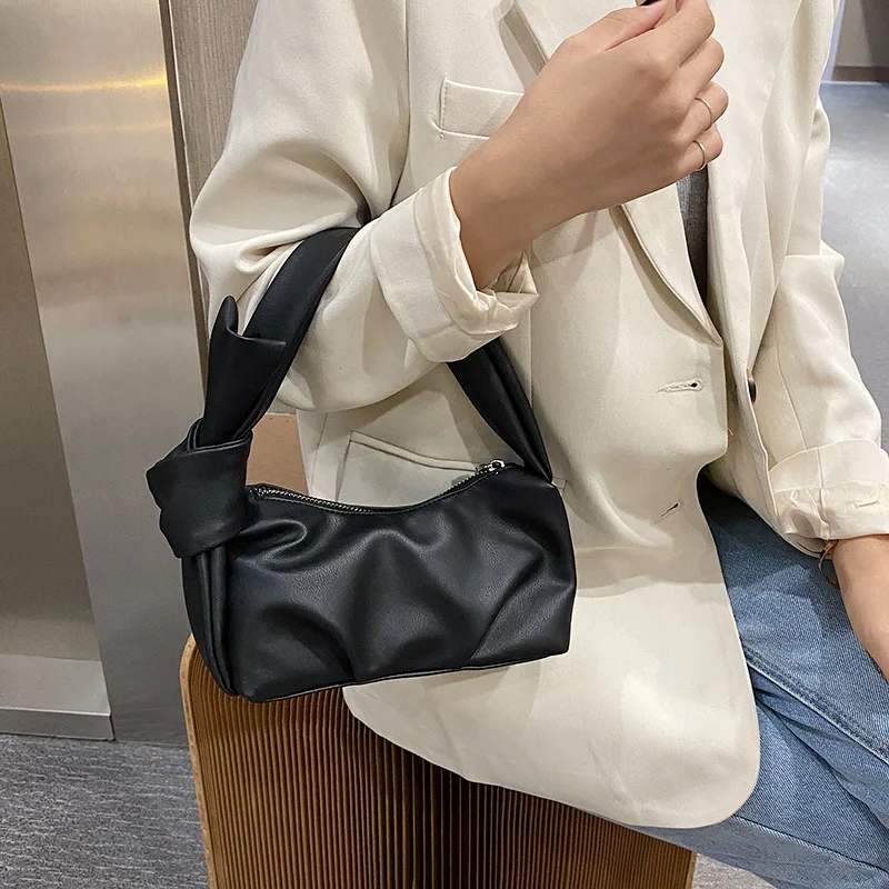 2023 Spring New Women's Fashion Handbag Simple Solid Color PU Leather Bag Korean Fashion Casual Women's Fashion Fresh Handbag