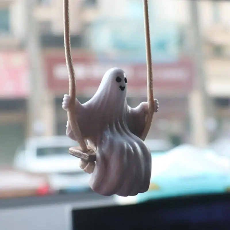 Хэллоуин призрак качели автомобиль орнамент изысканный качающийся кулон