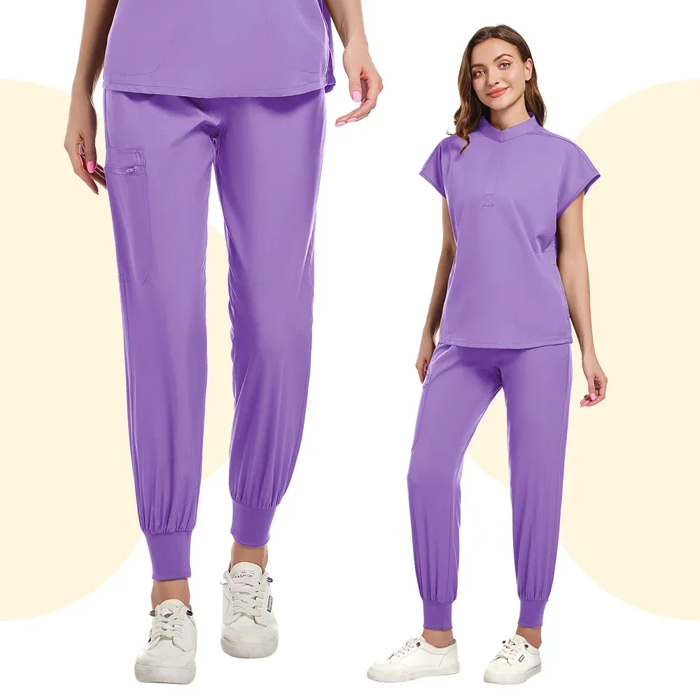 New style nurse uniform surgical scrub set short-sleeve top and pants Pet shop grooming salon doctor work