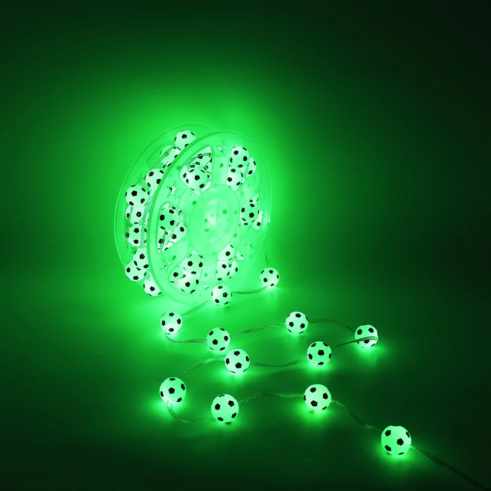

10M Football String Night Light Remote Control USB Soccer String Lamps Illusory Color 100LED Dimmable Christmas Party Decoration