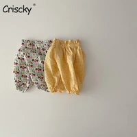 criscky 2022 summer children pants boys and girls baby bloomers casual harem pants light summer mosquito proof pants trousers