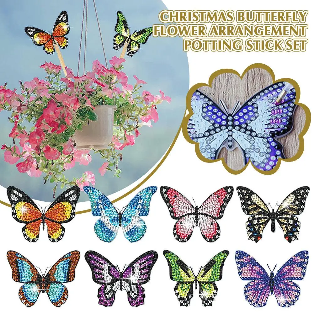 

Водонепроницаемый садовый горшок-бабочка для сада и двора, уличное цветочное украшение-бабочка, цветные горшки-бабочки, композиция Dec M2L3