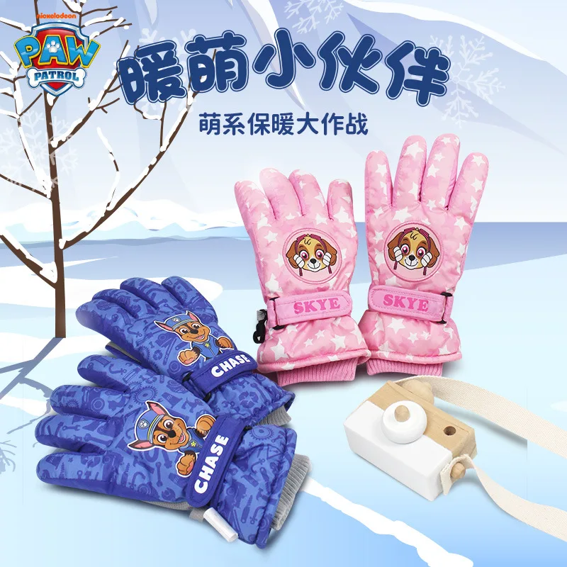 

Paw Patrol Winter Gloves for Kids Ski Baby Mittens Boys and Girls Cartoon Five Fingers Keep Warm Cold Proof Non-slip Cute Glove