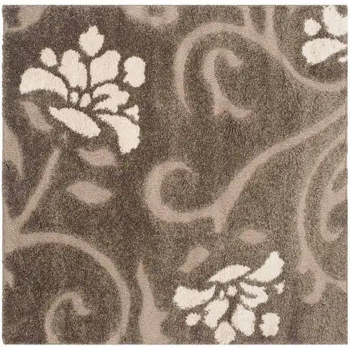 

Davin Floral Shag Area Rug, Smoke/Beige, 2'3" x 4'