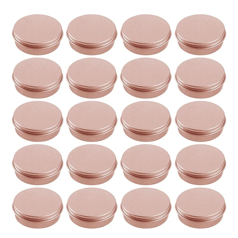 

20 PCS Aluminum Tin Jar 2 Oz Containers With Lids Round Empty Candle Jars For Making Candles Bulk Crafts Storage