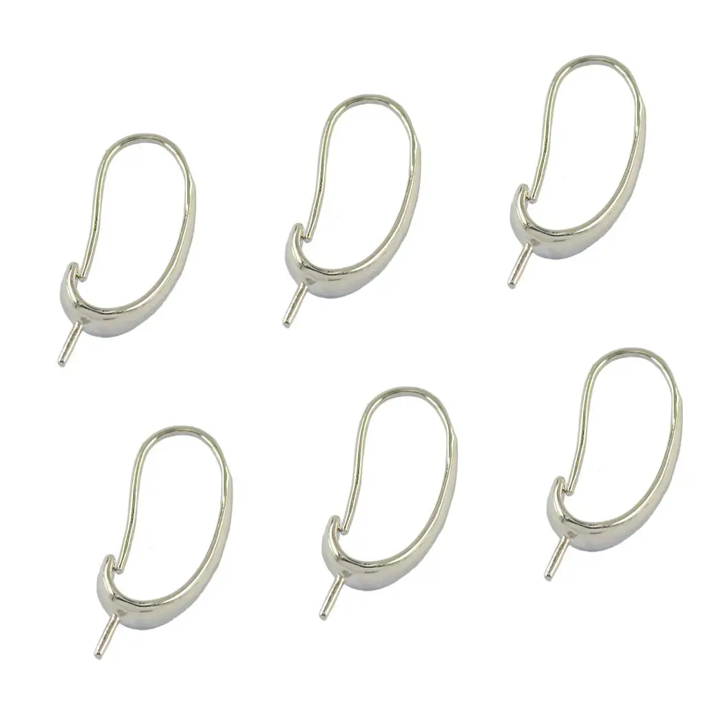 

6Pcs Exquisite Rhodium On Brass French Earring Hooks DIY Jewelry Findings