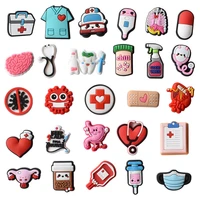 1pcs doctor nurse shoe charms accessories fits for crocs boys girls kids women teens christmas birthday party favors gifts