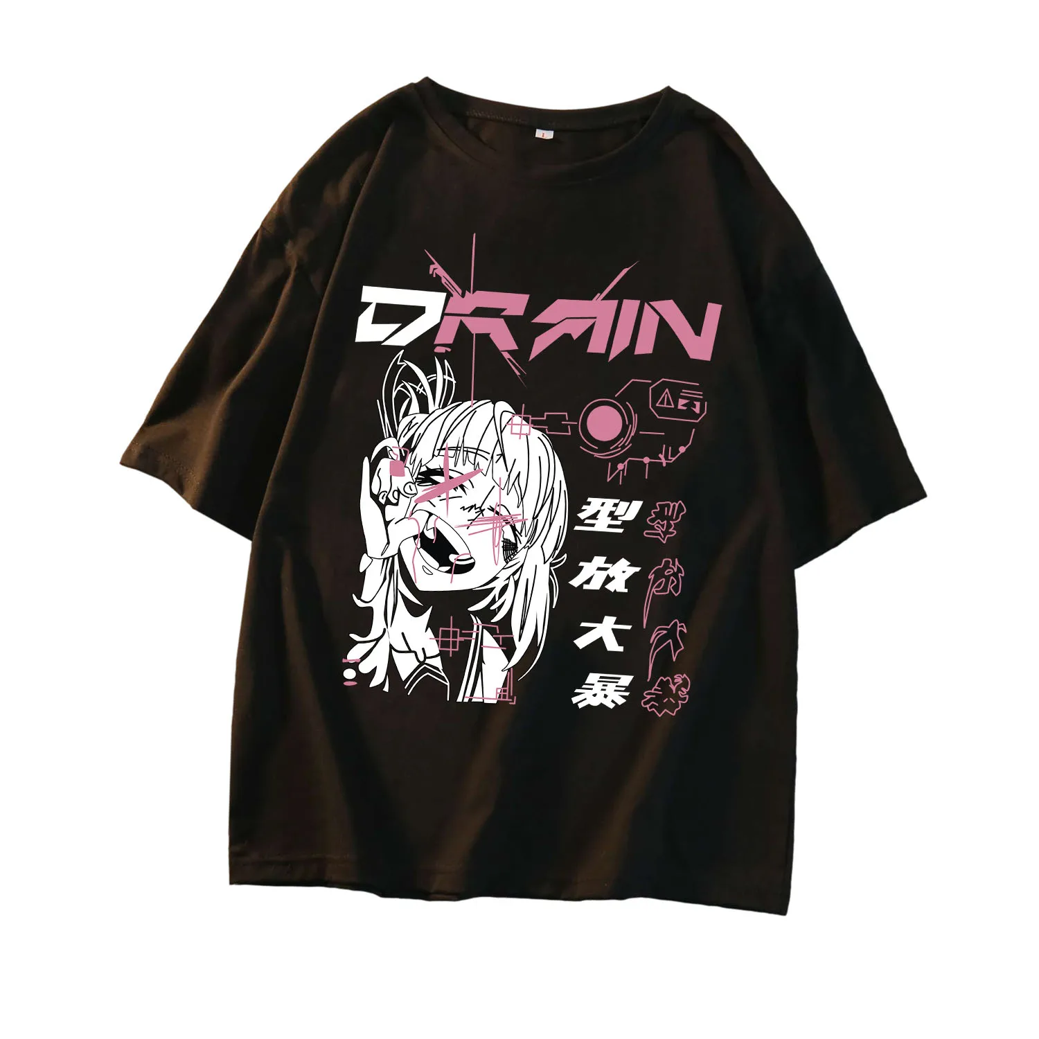 

Goth T-Shirts Harajuku Kawaii Cartoon Print Loose Cotton T Shirt Woman Summer Short Sleeve Fashion Blouses Women Top y2k Clothes