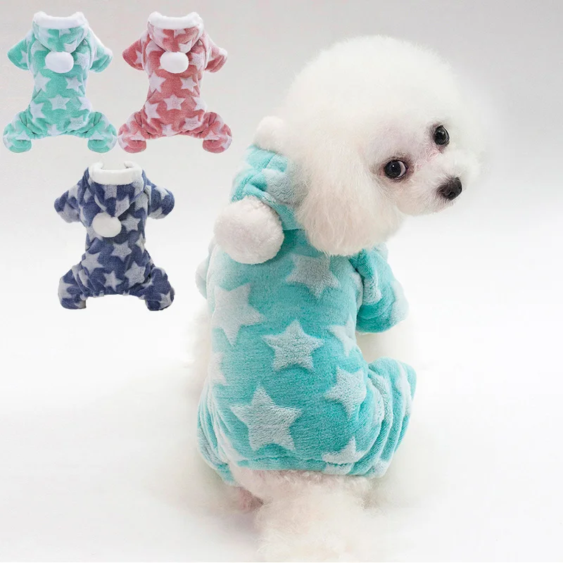 

Pet Clothes Soft Coral Fleece Warm Dog Vest Jumpsuits Hoodies Cute Puppy Sweater For Chihuahua Yorkie Terrier Pet Clothing
