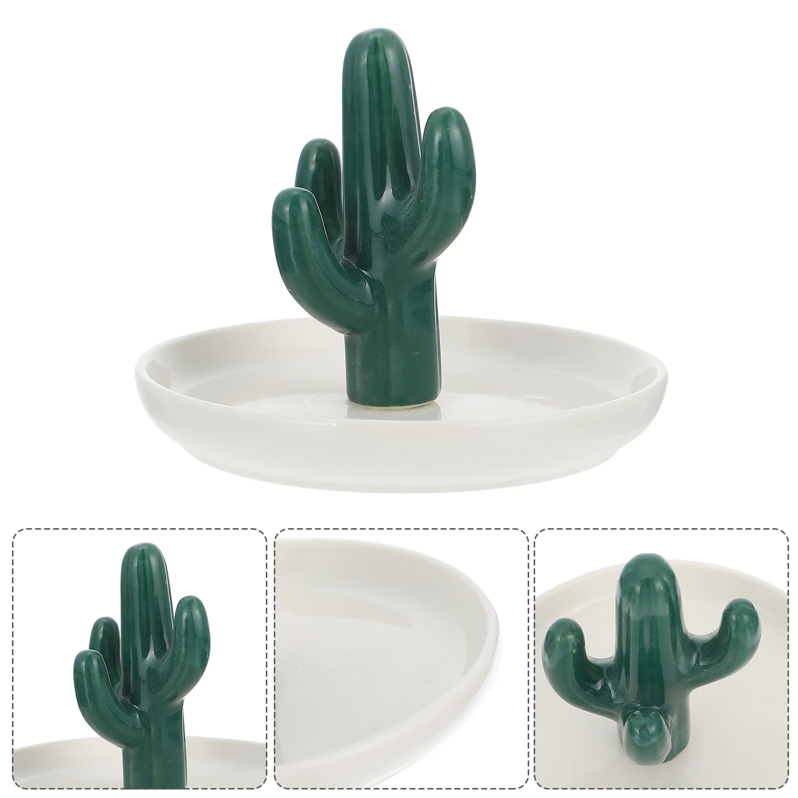 

1pc Ring Plate Lightweight Ceramic Tray Ring Plate for Showcase Shopwindow