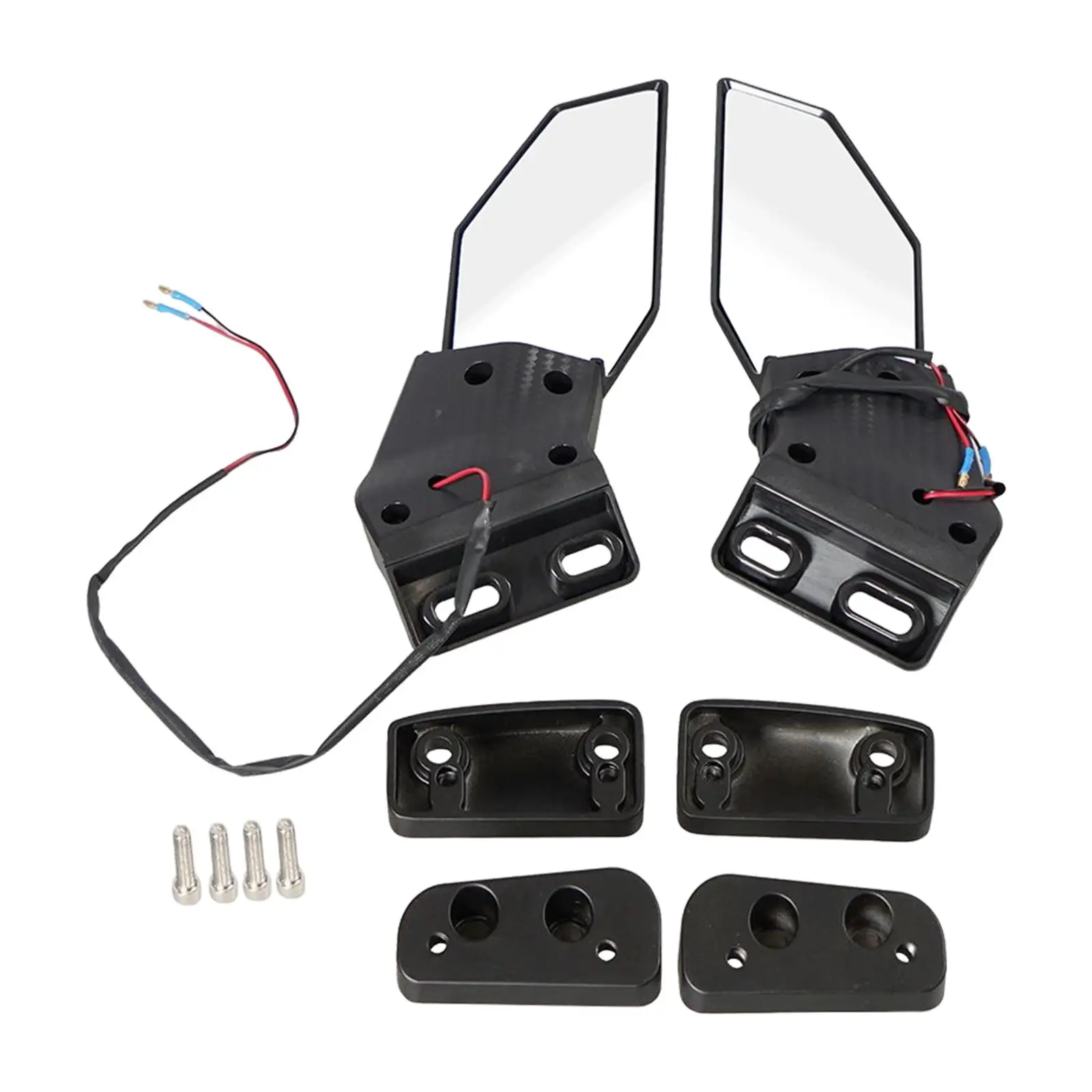 Универсальное зеркало заднего вида для мотоцикла 2 шт. крыло простая установка