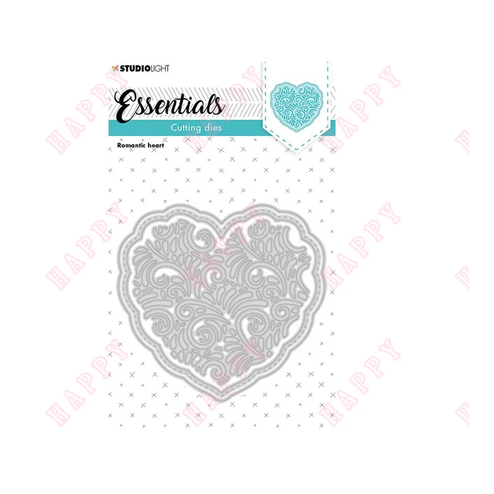 

2022 New Romantic Heart Metal Cutting Dies Diy Scrapbooking Paper Greeting Cards Album Diary Crafts Decoration Embossing Molds