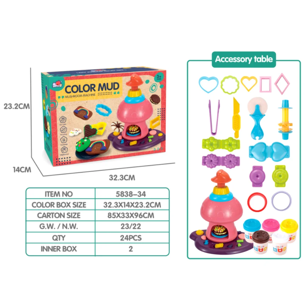 

DIY Fluffy Plasticine Play Kit Multi Clay Mold Tools Kitchen Delicious Food Series Family Game Birthday Gift