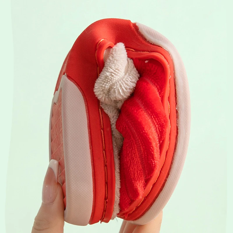 Cotton Slippers Female Winter Home Indoor Anti-skid Cute Plush Home Couple Warm Cotton Slippers Women's Sandals Summer 2022 Shoe