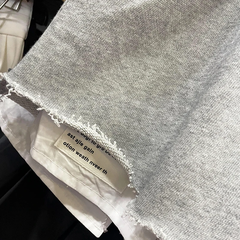 Summer Sports High Waist Slimming Wide Leg Shorts Outer Wear 2023 New Casual Fake Two-Piece Pocket Sports Short Pants Femininas