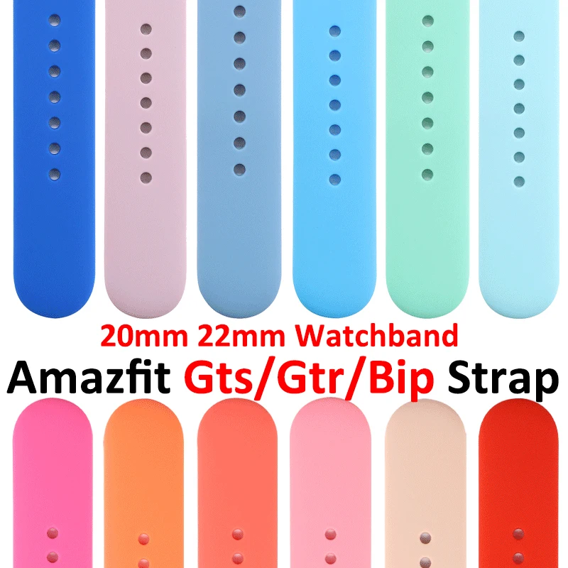 20mm 22mm watch Strap For Amazfit gts 4/3/2/gts4 2 mini/Gtr/2e/Pro 47mm Smartwatch Wristband Bracelet Amazfit Bip/U/3/Pro