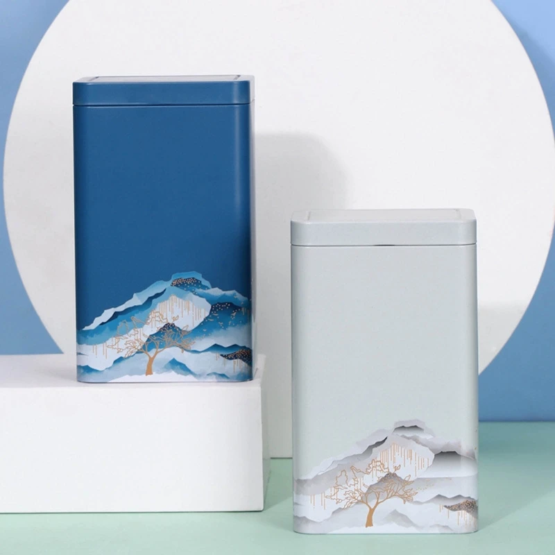 Металлическая канская коробка из олова японского чая, зеленый контейнер для хранения кофе, трав, конфет, сахара, специй и закусок J11 22.