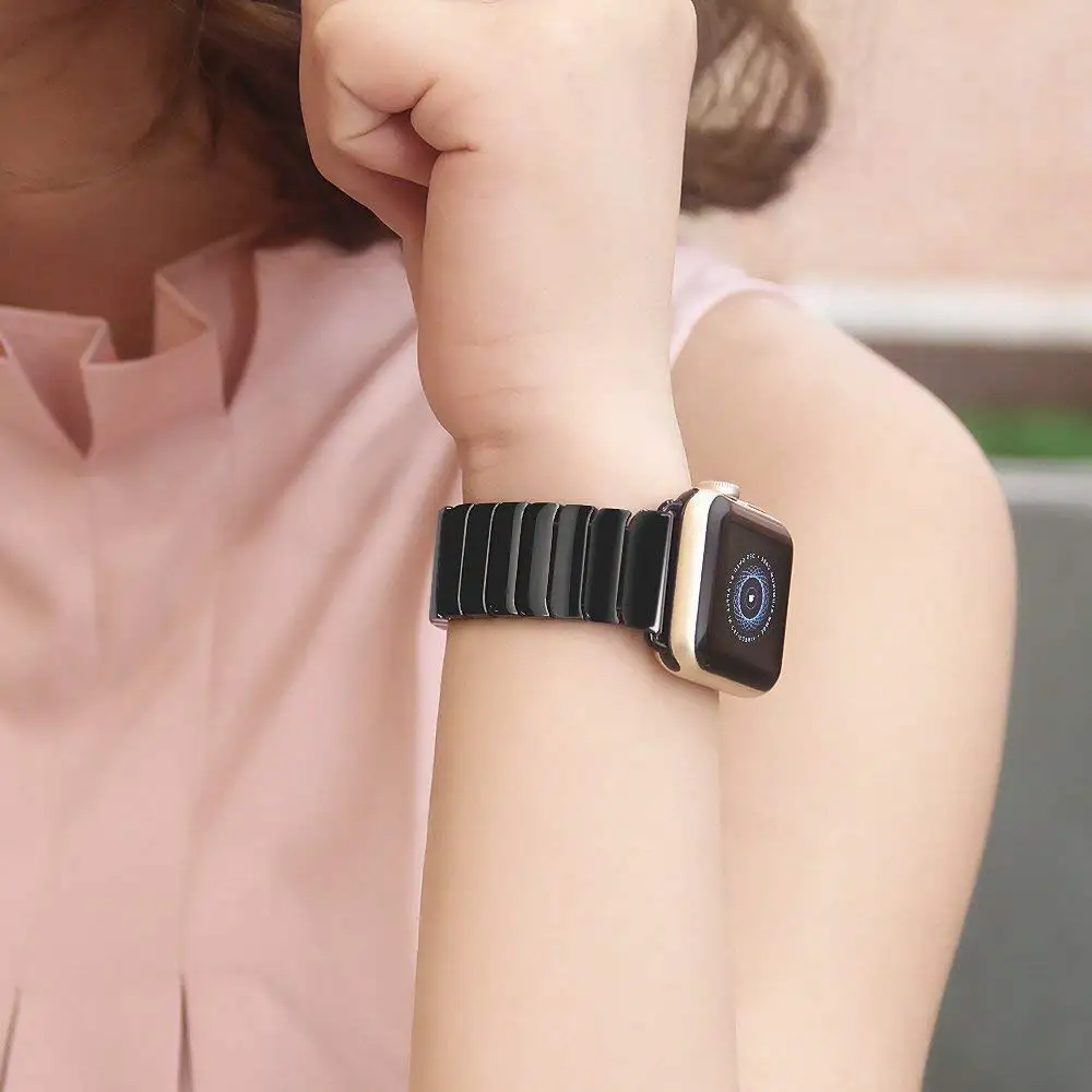 Ремешок керамический металлический для Apple Watch браслет iWatch 3 42 мм 38 Длина 49 45 44 40 -