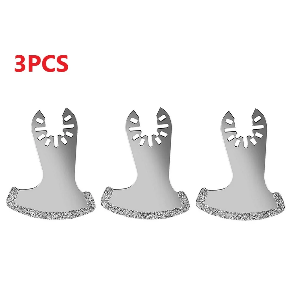 3pcs Oscillating Multi Tool Swing Diamond Cutting Saw Blades For Grout Removal Soft Tiles Plaster Porous Concrete Power Tools