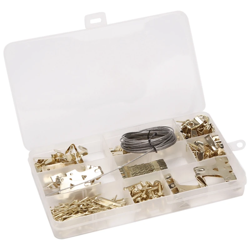 

Hot YO-Picture Hooks For Hard Walls Picture Hanging Hooks Picture Hangers Picture Hanging Kit Sawtooth D-Ring With Screws