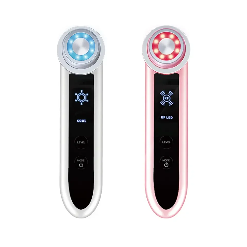 Professional Rechargeable Battery RF EMS Red And Blue Face Skin Care Tool Radiofrecuencia Facial Beauty Health