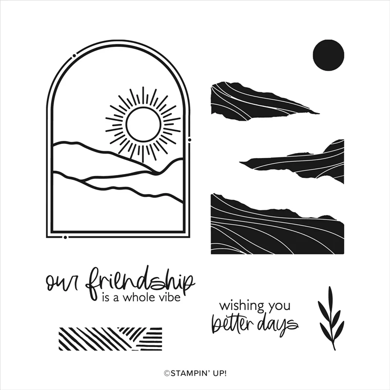 

Sunrise Friendship New 2022 Catalog Cutting Dies Clear Stamp Scrapbooking For Paper Making Embossing Frame Card Craft