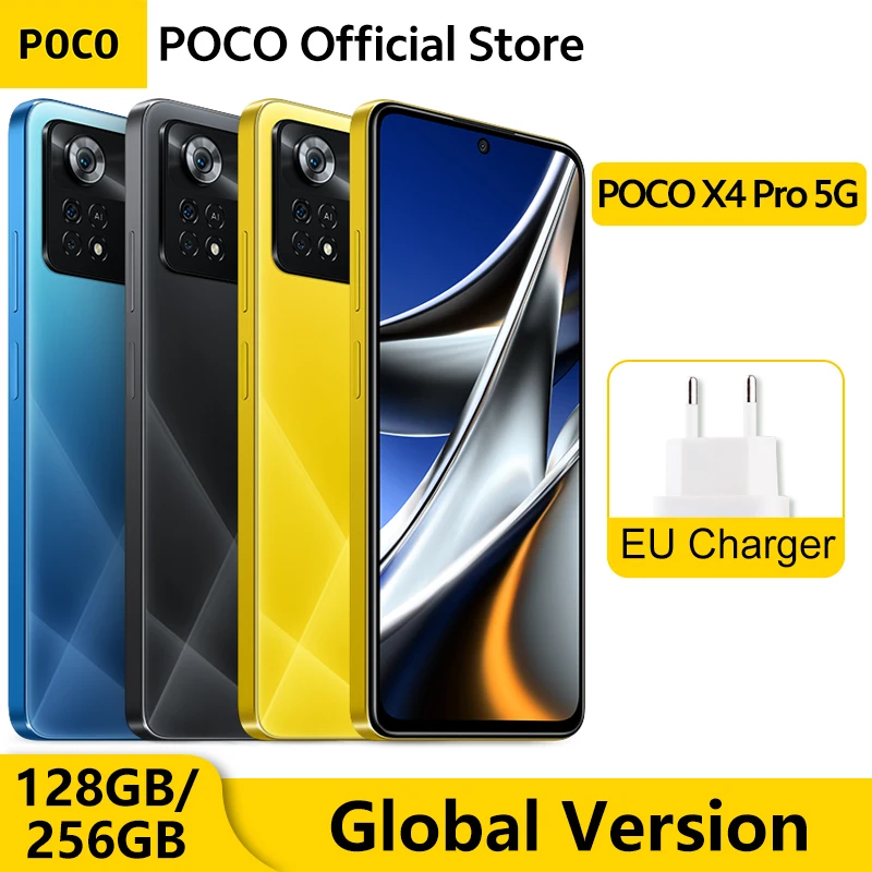 Global Version POCO X4 Pro 5G NFC Smartphone 128GB/256GB Snapdragon 695 Octa Core 108MP Camera 6.67