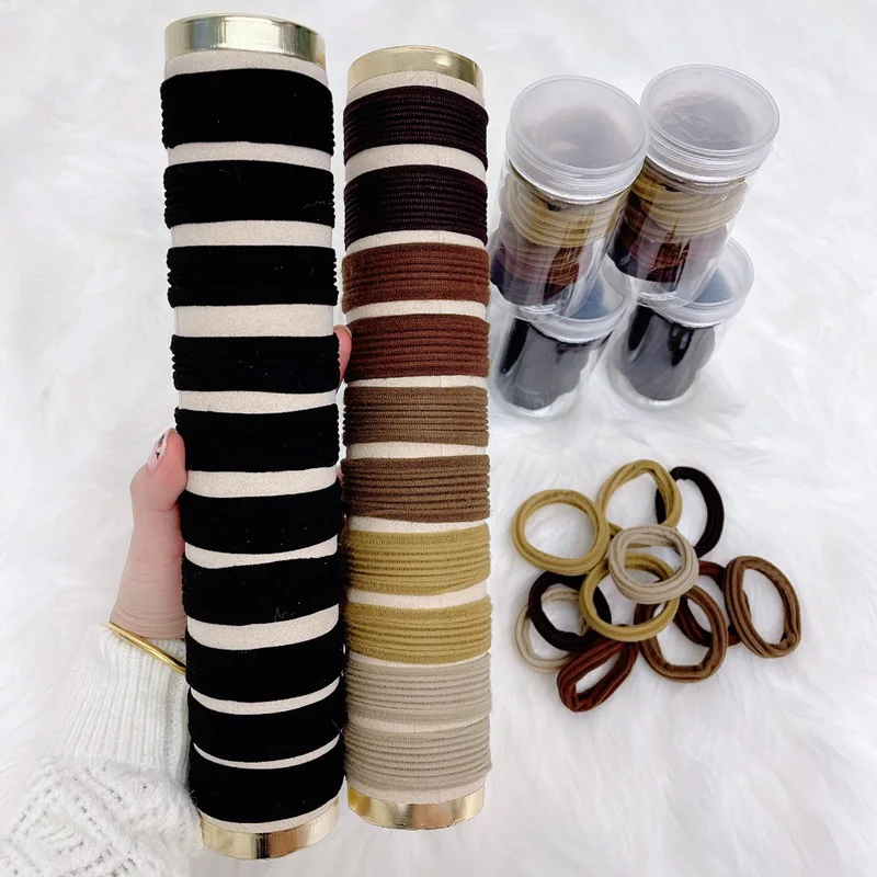 

10Pcs/Box New widened Thickened thickened tied high ponytail balls hair rope high elasticity seamless band head rope