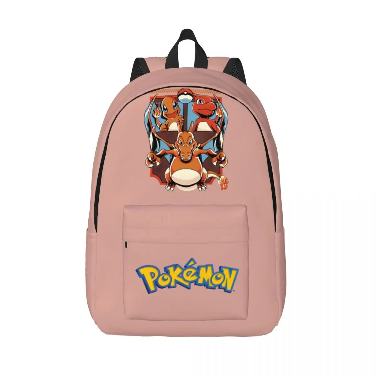 Модный рюкзак Evolution Fire Dragon Daypack для кампуса с несколькими отделениями Покемон
