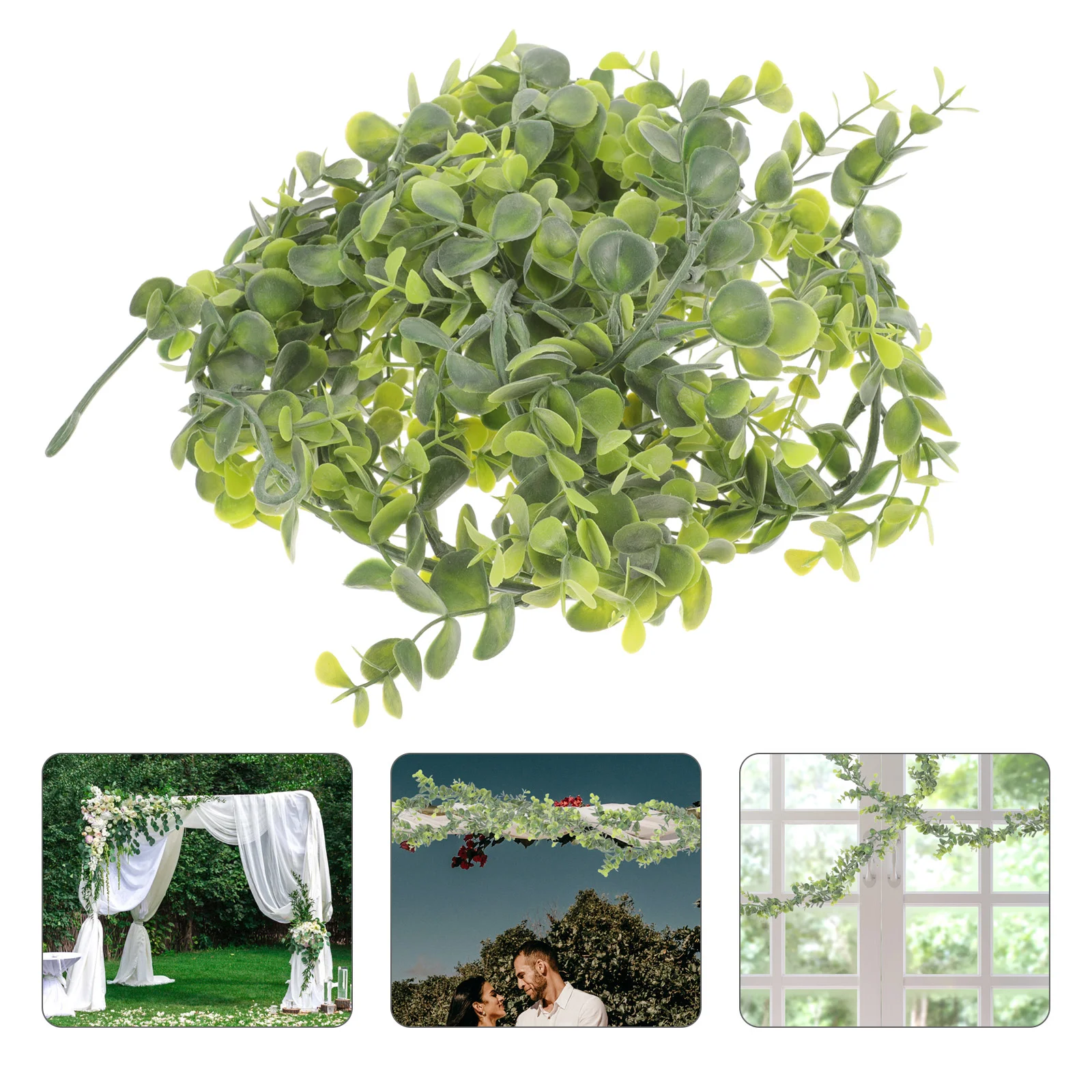 

3 Pcs Artificial Fake Eucalyptus Vine Hanging Greenery Arch Flower Garland Pvc Table Garland Backdrop Garlands