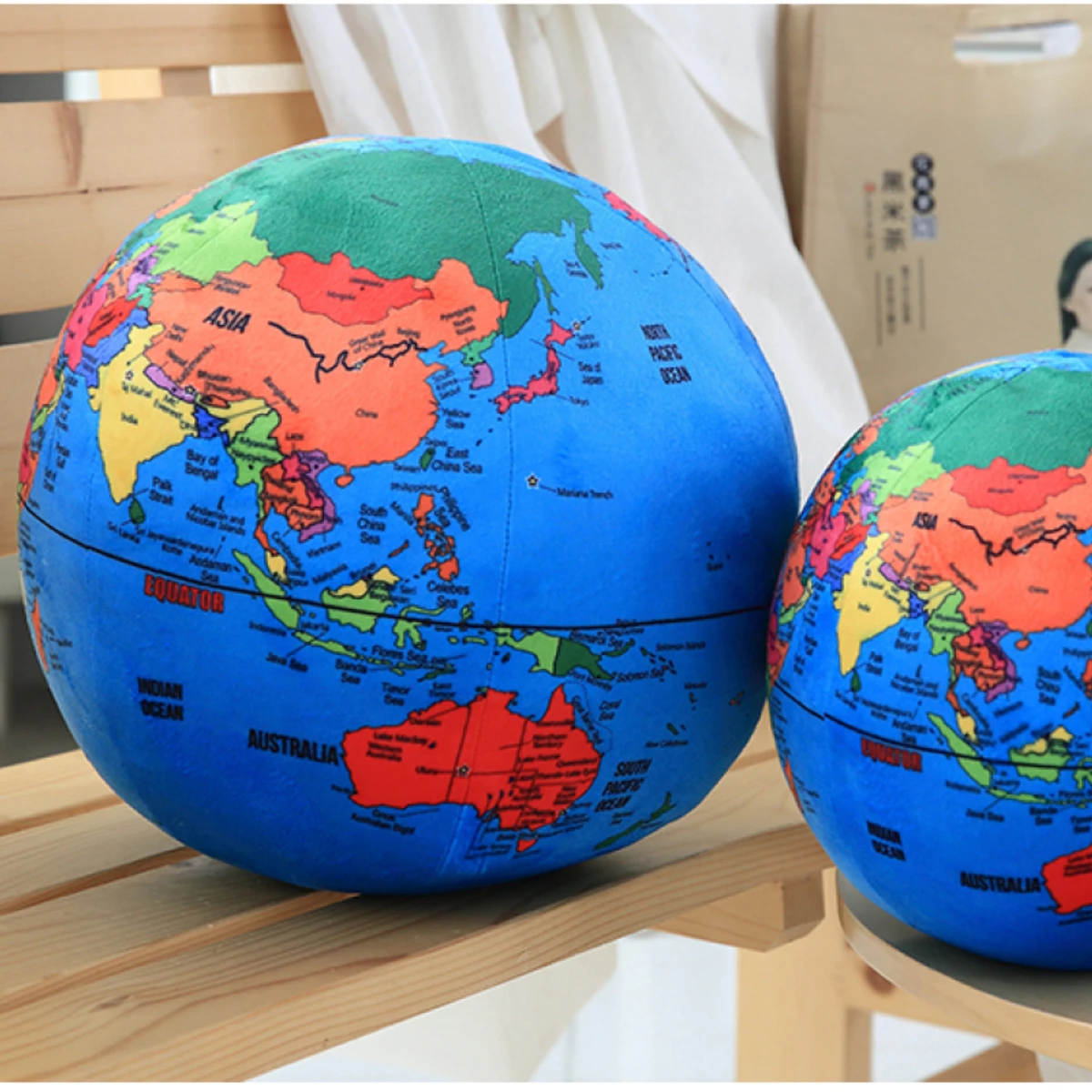 Имитация глобуса земли Карта мира плюшевая игрушка подушка Детская кукла