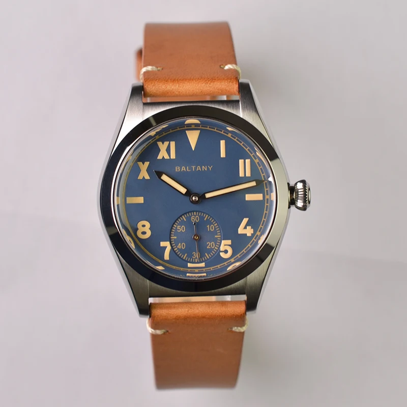 Baltany-reloj mecánico Vintage para hombre, pulsera de acero inoxidable con diseño de burbuja, OVETTO, Daruma ST1701, con esfera de California