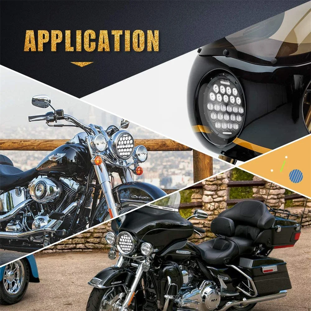Светодиодный ная Фара 5-3/4 дюйма 5 75 с сигналом поворота DRL для Dyna Street Bob Super Wide Glide Low