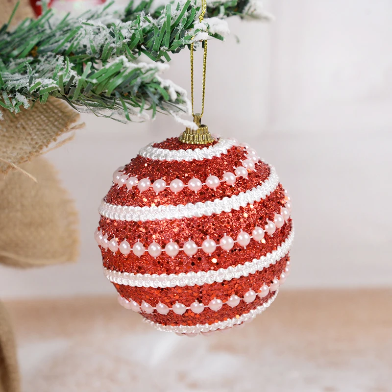 2/4 шт. белые жемчужные шары для елки WNYZQ SSDA1566422 8 см